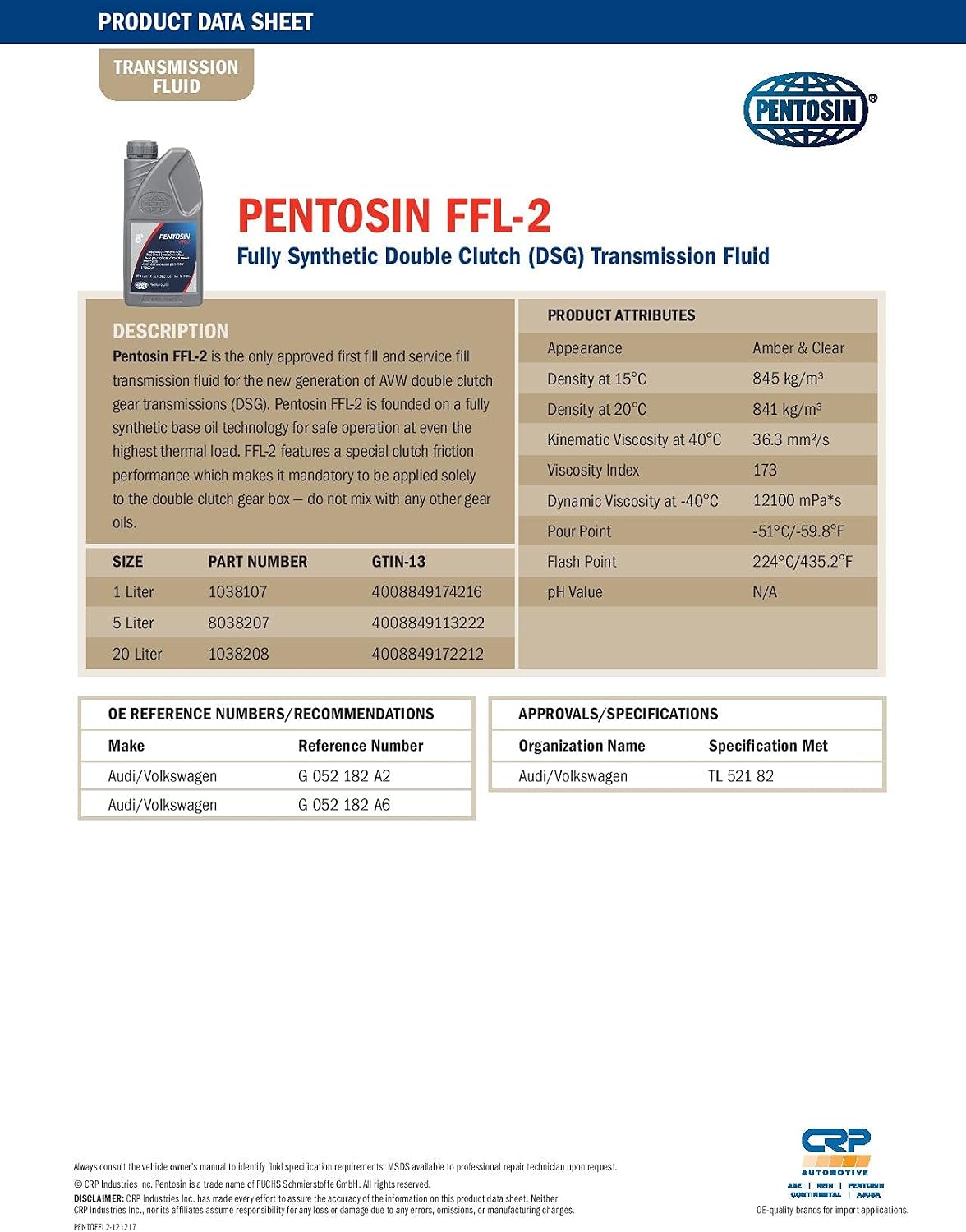 FFL-2 DSG Transmission Service Kit · 5 L — view 3