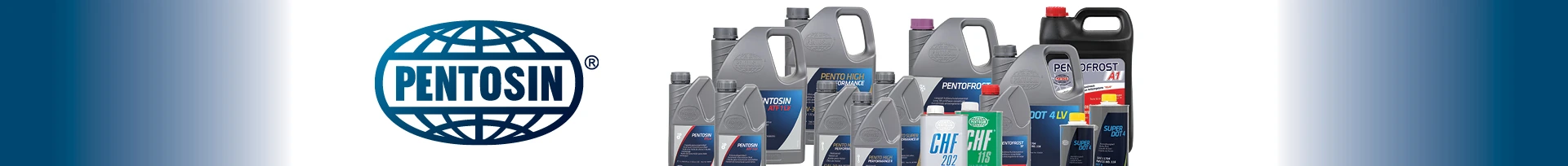 The Pentosin fluid family — cans and jugs around the globe logo